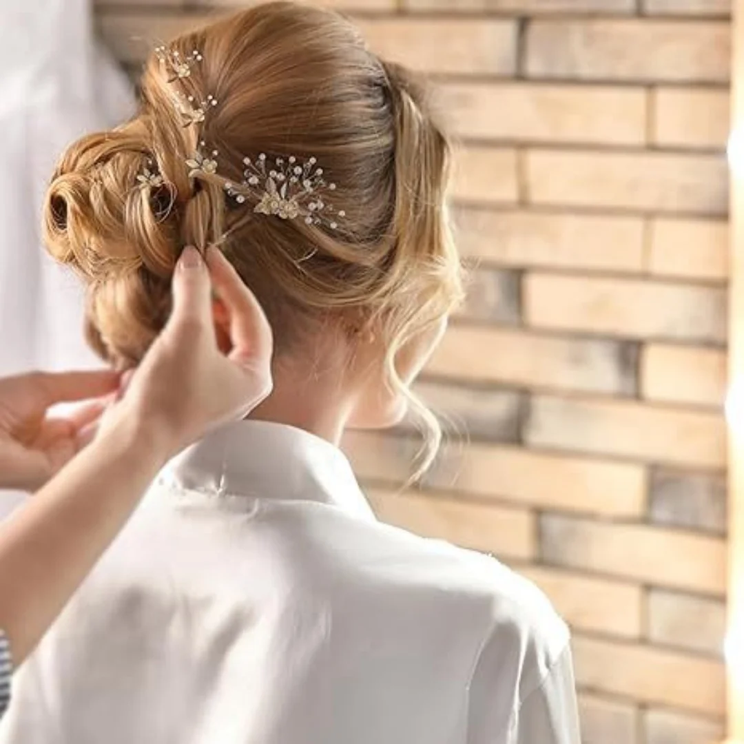 5 Pcs Crystal Luxury Hair Accessories Set Sweet Romantic Women\'s Bride Party Wedding Accessories Jewelry Hair Clip Hair Comb Set