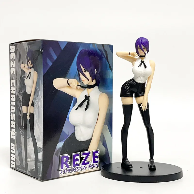 

2025 New 19cm Anime Chainsaw Man Reze Bombi demon Figure Pvc Action Model Set Toy Children's Birthday Gift