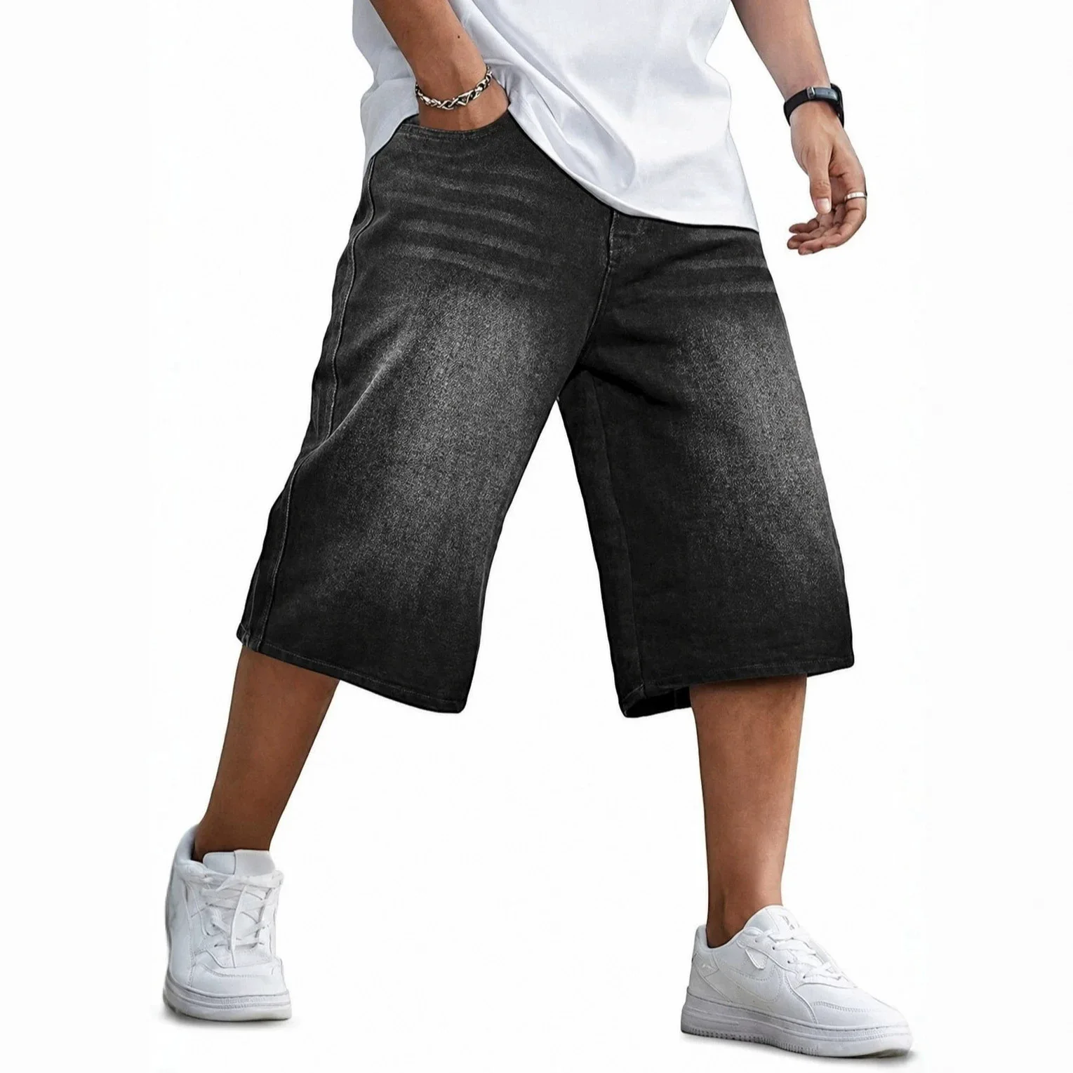 Fashion Old Jeans Men's Shorts