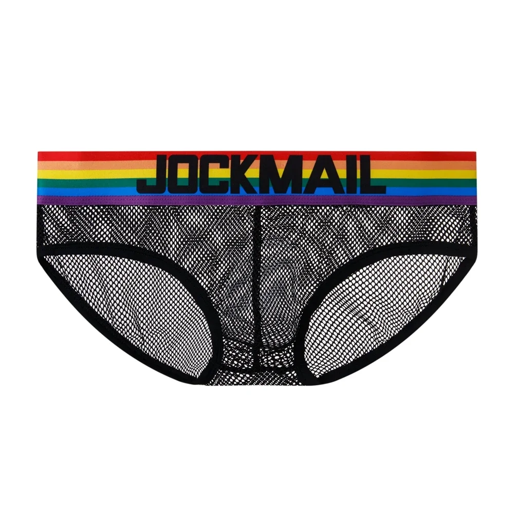 JOCKMAIL Youth Fashion U convex Men\'s Underwear Low Waist Cotton Sexy Comfortable Breathable Briefs White black