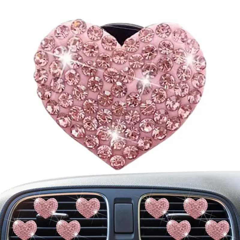 Clips ambientadores para ventilación de coche, salida de aire acondicionado para coche, clip de aromaterapia, difusor de coche, desodorante de perfume con diamantes de imitación