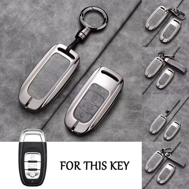 

A+ Zinc Alloy Leather Car Key Case Cover For Audi A3 A4 A5 A6 A7 A8 S4 S6 Q5 TT RS