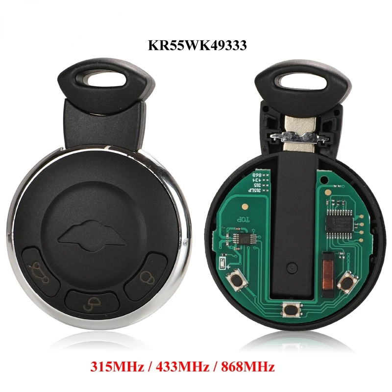 For BMW MINI COOPER S ONE D CLUBMAN COUNTRYMAN CABRIO Car KR55WK49333 315/ 433/ 868MHz ID46 PCF7953 Remote Smart Key