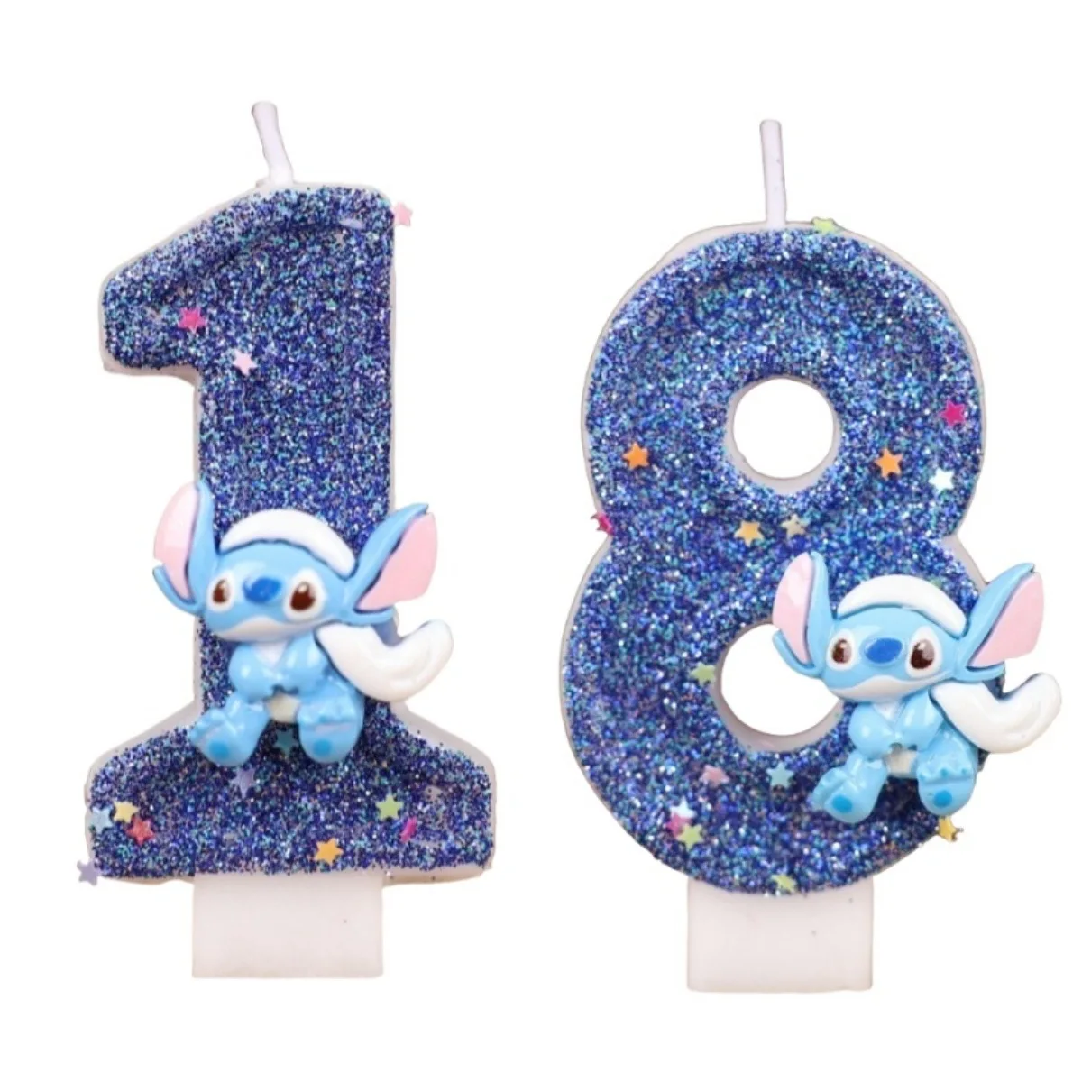 الإبداعية اليدوية غرزة حفلة عيد ميلاد شمعة رقمية كعكة عيد ميلاد الديكور الترتر شمعة رقمية