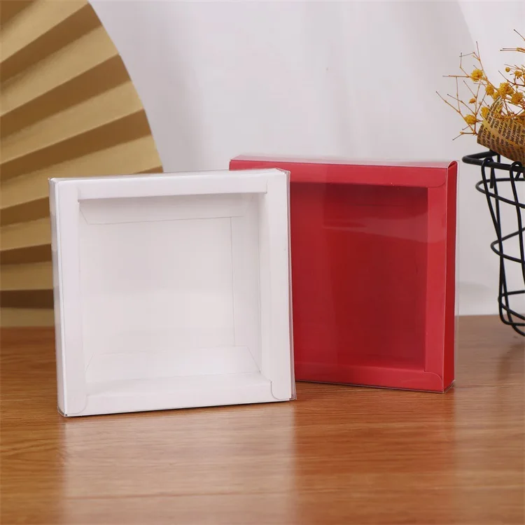 30pcs Transparrent Paper Gift Box Slide Display Gift Box Wedding Cookie Candy Cake Box