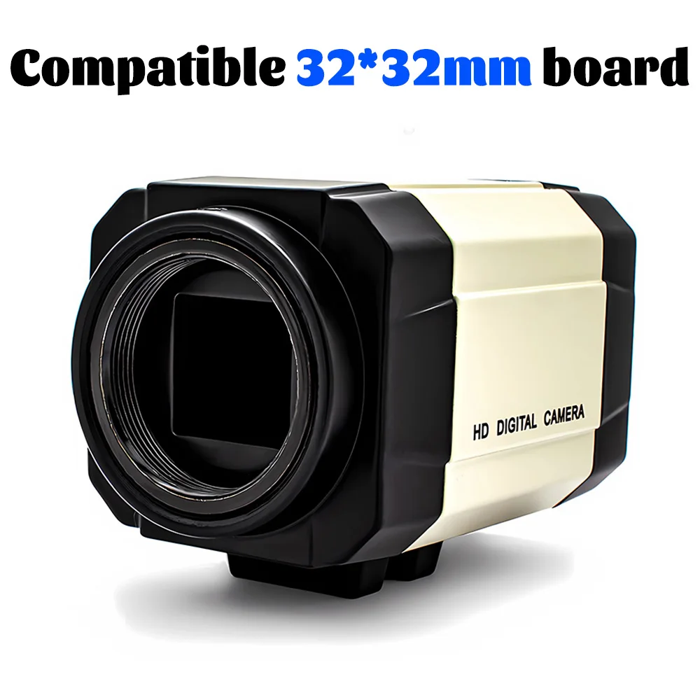 Industrial Camera Housing Mini Metal Camera Shell CS Mount With M12 Adapter And Camera Stand For 32x32mm Size Camera PCB Module