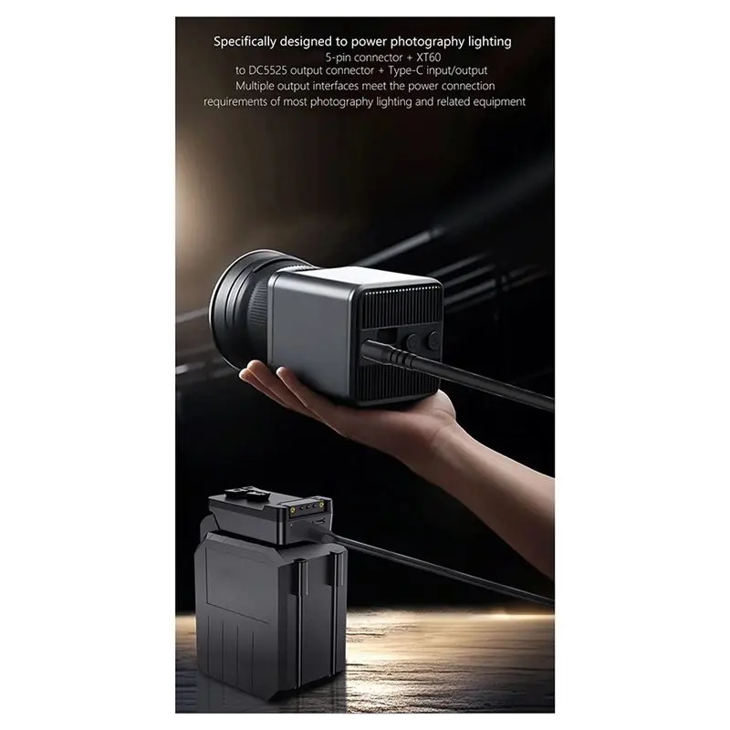 -For 18V Battery To V Mount Battery Plate Converter Sturdy Multi Purpose PD100W Fast Charging Efficient Lights
