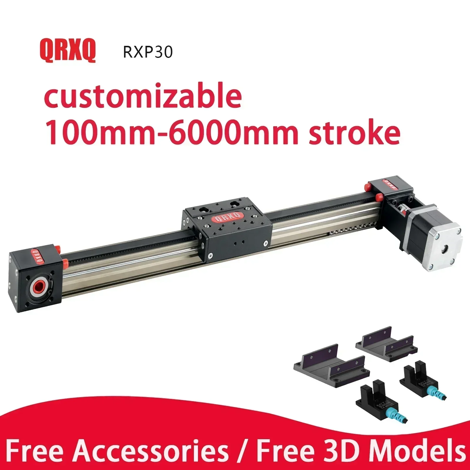 

QRXQ RXP30 linear actuator Rail 3d printer Stepper motor Aluminum for cnc Guides for cnc Linear guides