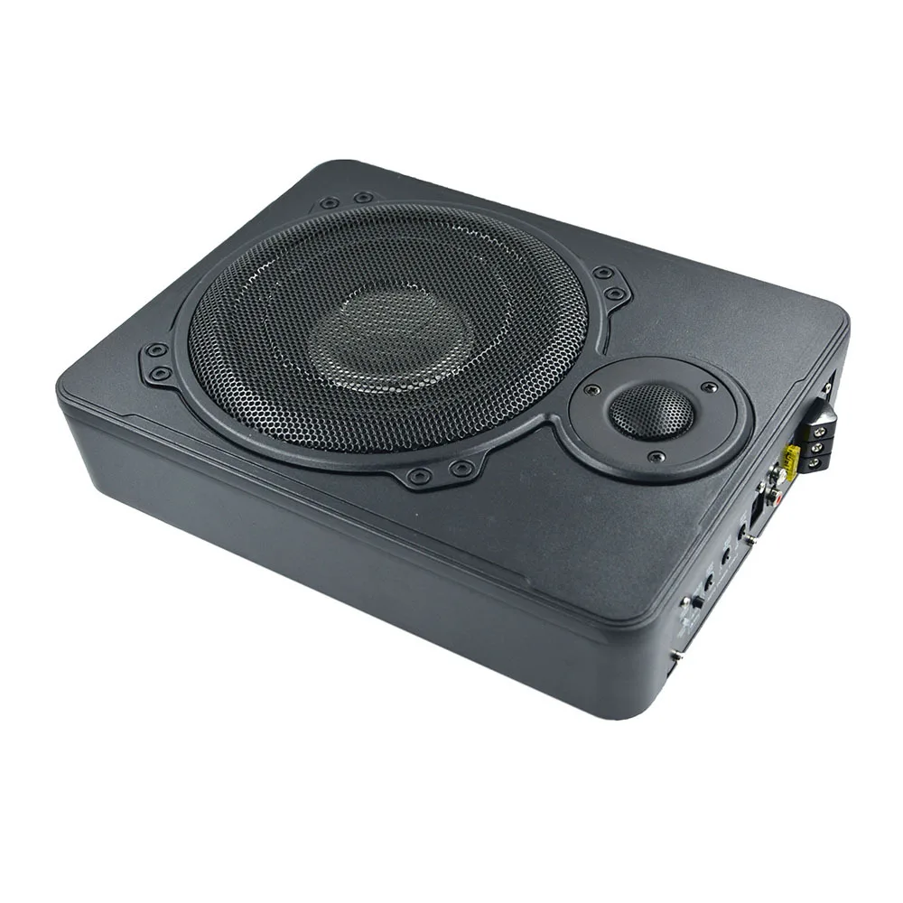 Car Subwoofer Active Under Seat Car Active Subwoofer Bass + Slim Metal Cover 12V 600W 8 Inch Ultra Thin