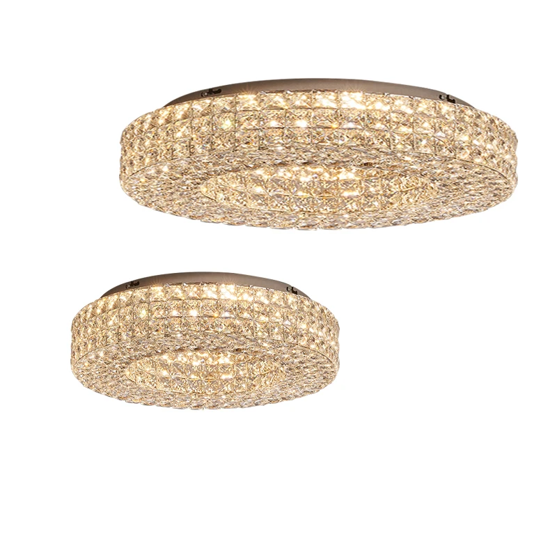 

Come Get This Modern Mirror Stainless Steel Crystal Ceiling Light Led for Living Room Bedroom Decoration Suspension Luminaire