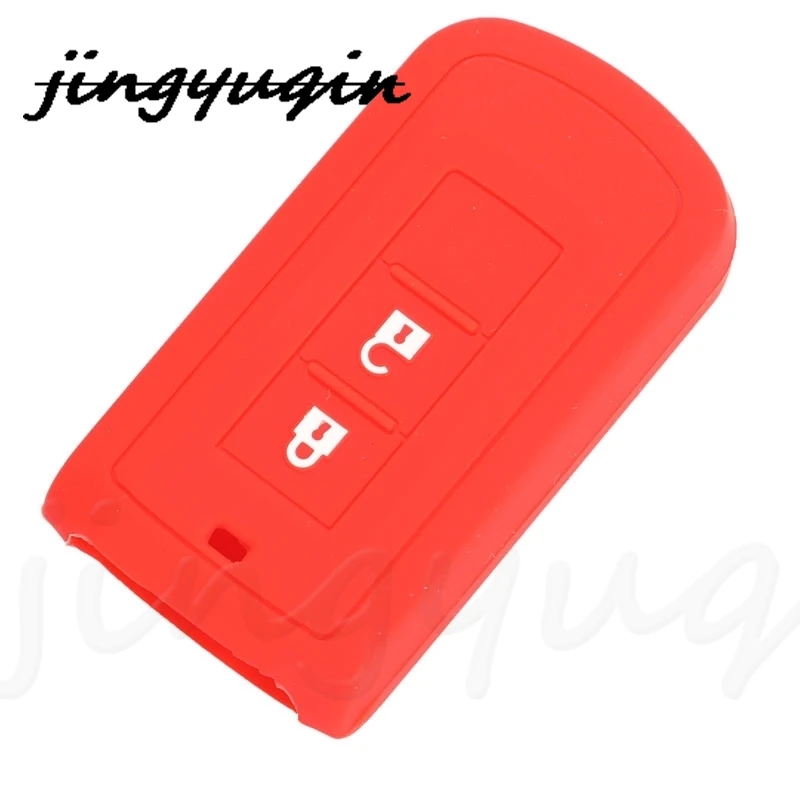 jingyuqin 2 Buttons Silicone Remote Car Key Case Cover Shell For Mitsubishi Mirage Outlander Grandis Pajero