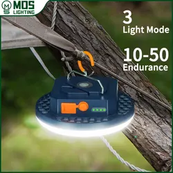 MOSLIGHTING Camping Light Rechargeable Lantern Portable Flashlight Emergency Night Market Lights Outdoor Camping Bulb Tent Lamp