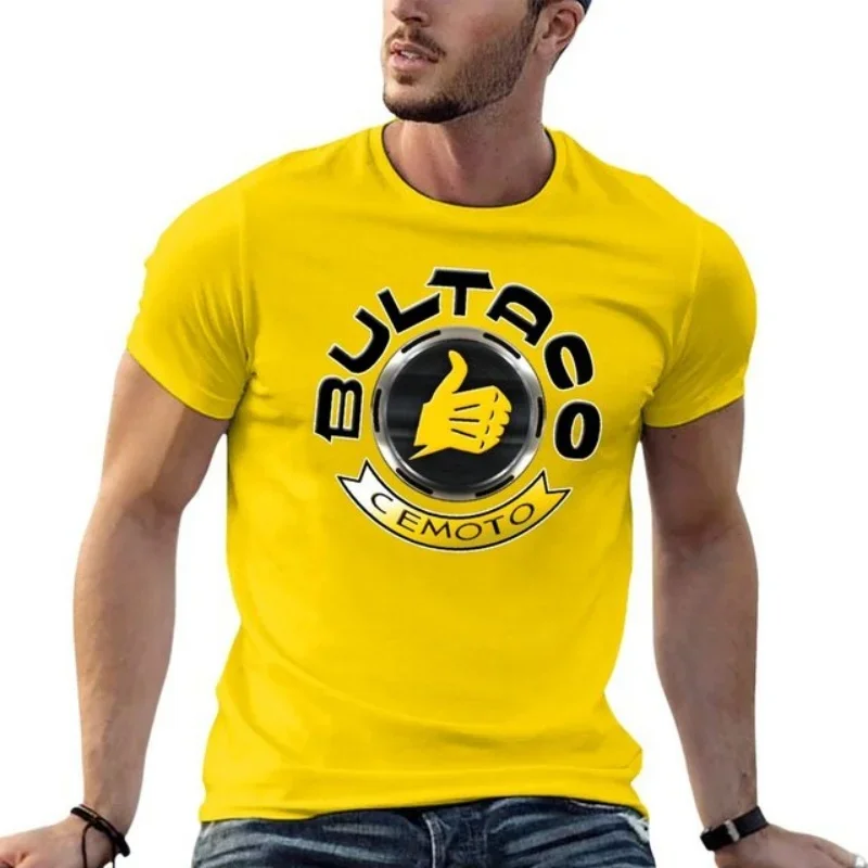 Classic Men's Summer T-shirts, Streetwear, Motorcycle Print T-shirts, Fashionable Men's and Women's Casual Round-neck T-shirts