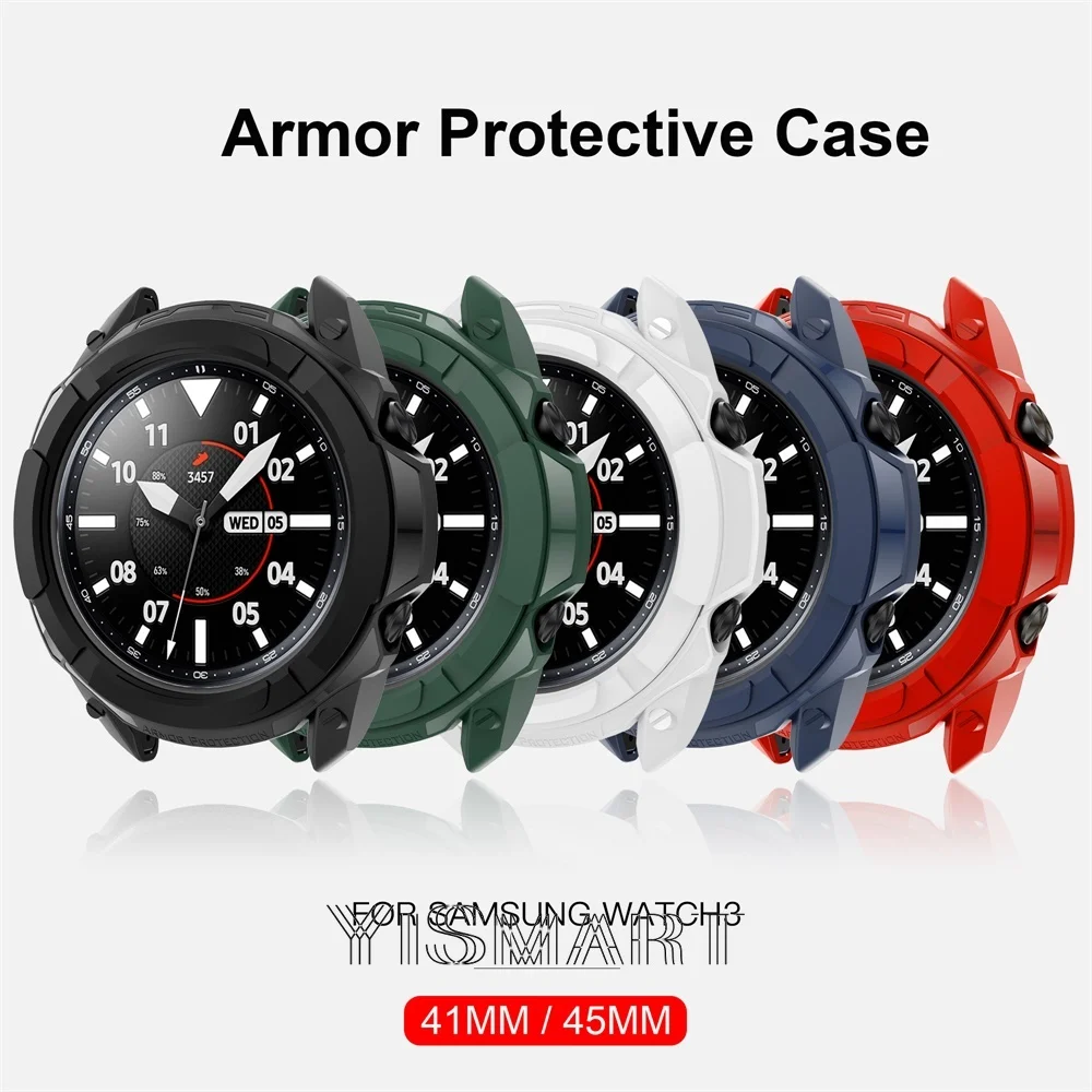ฝาครอบเกราะสำหรับ Samsung Galaxy WATCH 6เคสป้องกัน TPU 43มม. 47มม. สำหรับ Galaxy Watch 3 4 CLASSIC 42มม. 46มม. 41มม. 45มม.