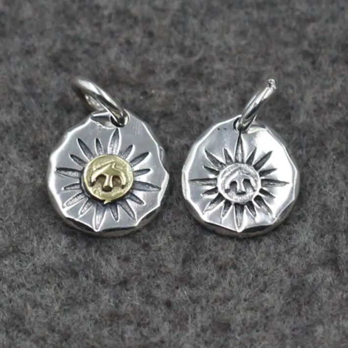 

Ювелирные изделия из стерлингового серебра 925 пробы в этническом стиле, аксессуары «сделай сам», оптовая продажа, круглый серебряный тайский серебряный браслет, кулон, серебряный хань