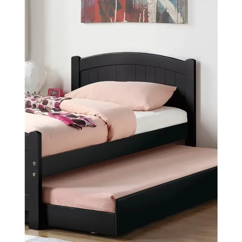 سرير أطفال صغير سرير مزدوج للأطفال والبنات مع سرير أطفال منزلق وإكسسوارات أطفال عائلية بجانب السرير