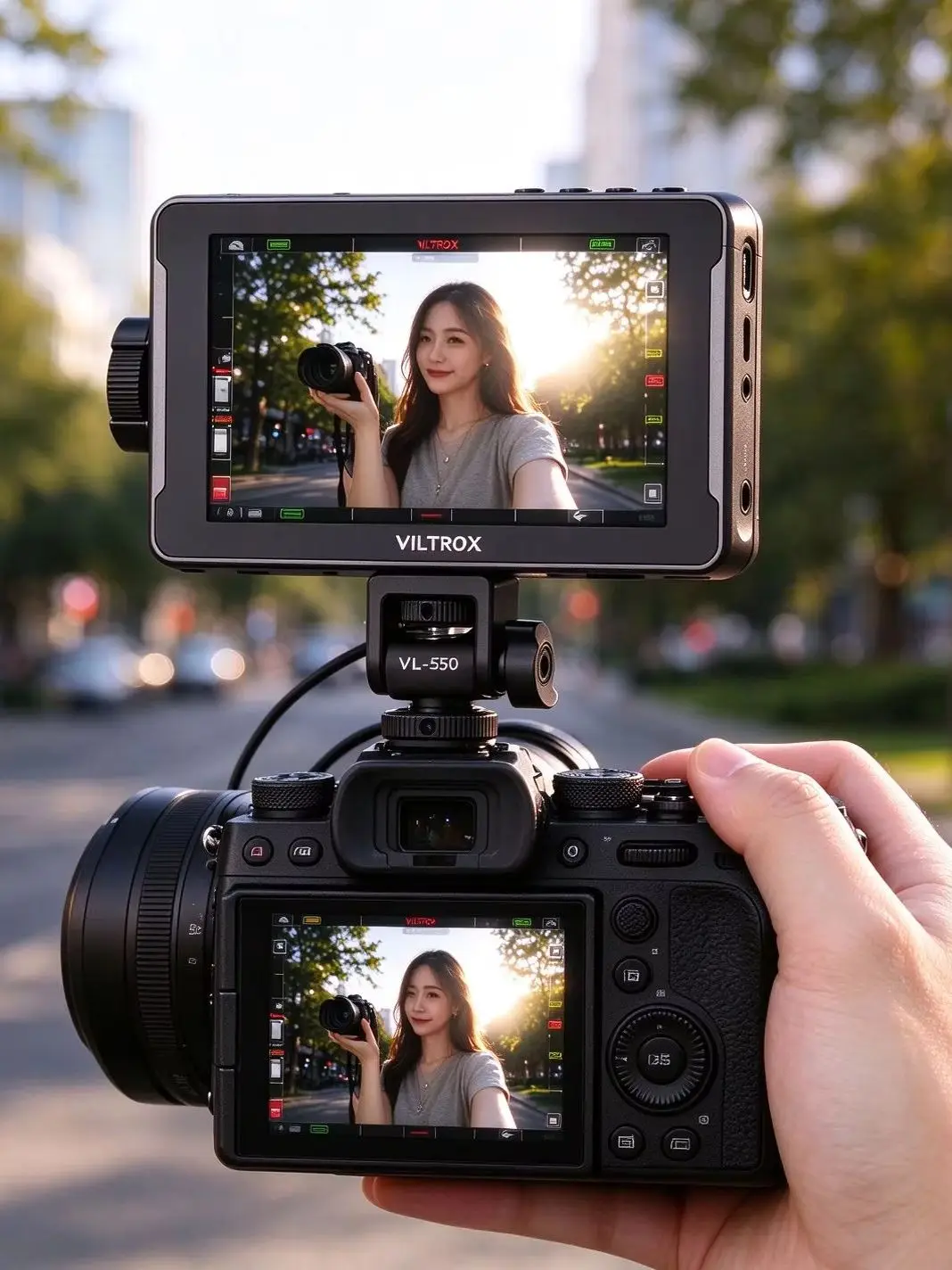 VILTROX DC-550 Pro II 5,5" Tragbarer Feldmonitor 1920×1080 4K HDMI Touchscreen-Videomonitor mit 3D LUT für Kamera-Videografie