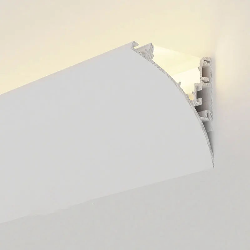 LED Aluminum Profile 2m Length Invisible Frameless Embedded Linear Lamp Wall Washing Free Ceiling Luminous Reflection Light