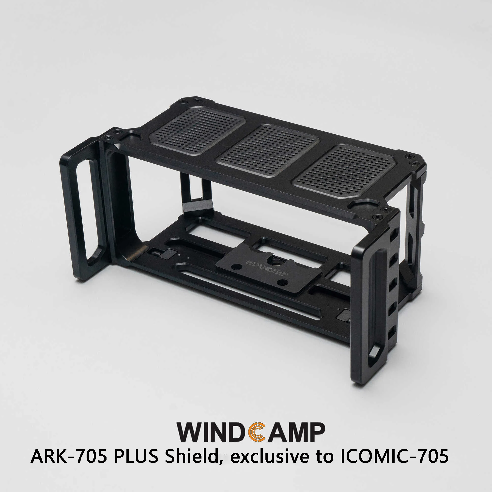 Original WINDCAMP Design ARK-705 Shield Case Carry Cage Radio Protector Case For ICOM 705 IC-705 CNC Mounting Bracket