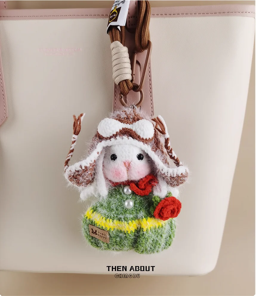 Cute little prince candy rabbit doll bag pendant key chain niche luxury gift