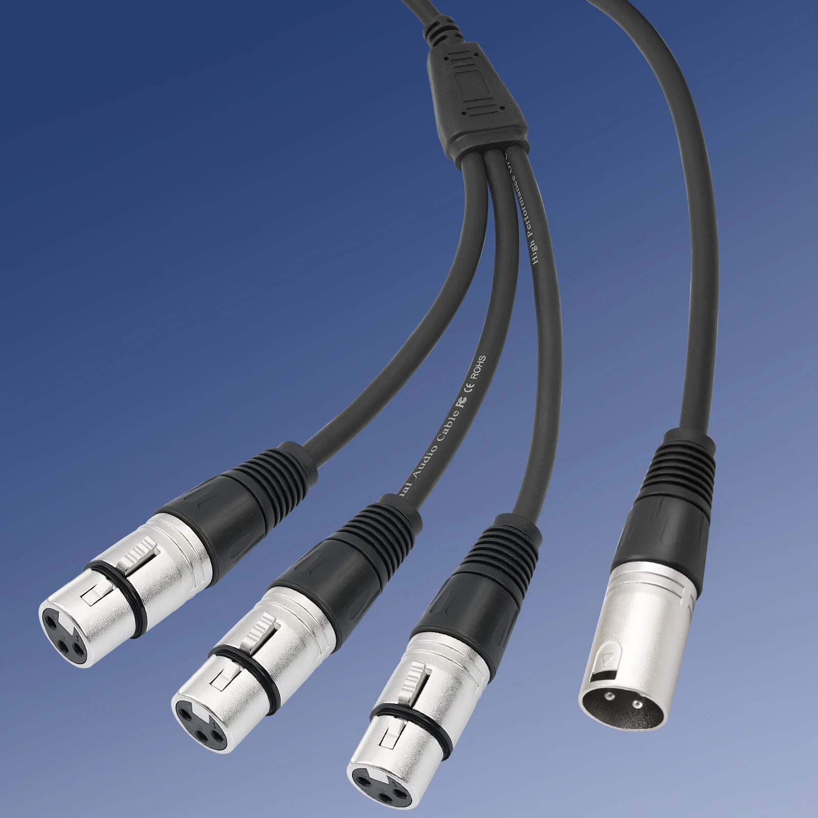 3Pin XLR الفاصل احباط + مضفر محمية الصوت مهائي كابلات ارتداء مقاومة متوازن XLR Mic الحبل لخلاط ميكروفون مكبر للصوت #3