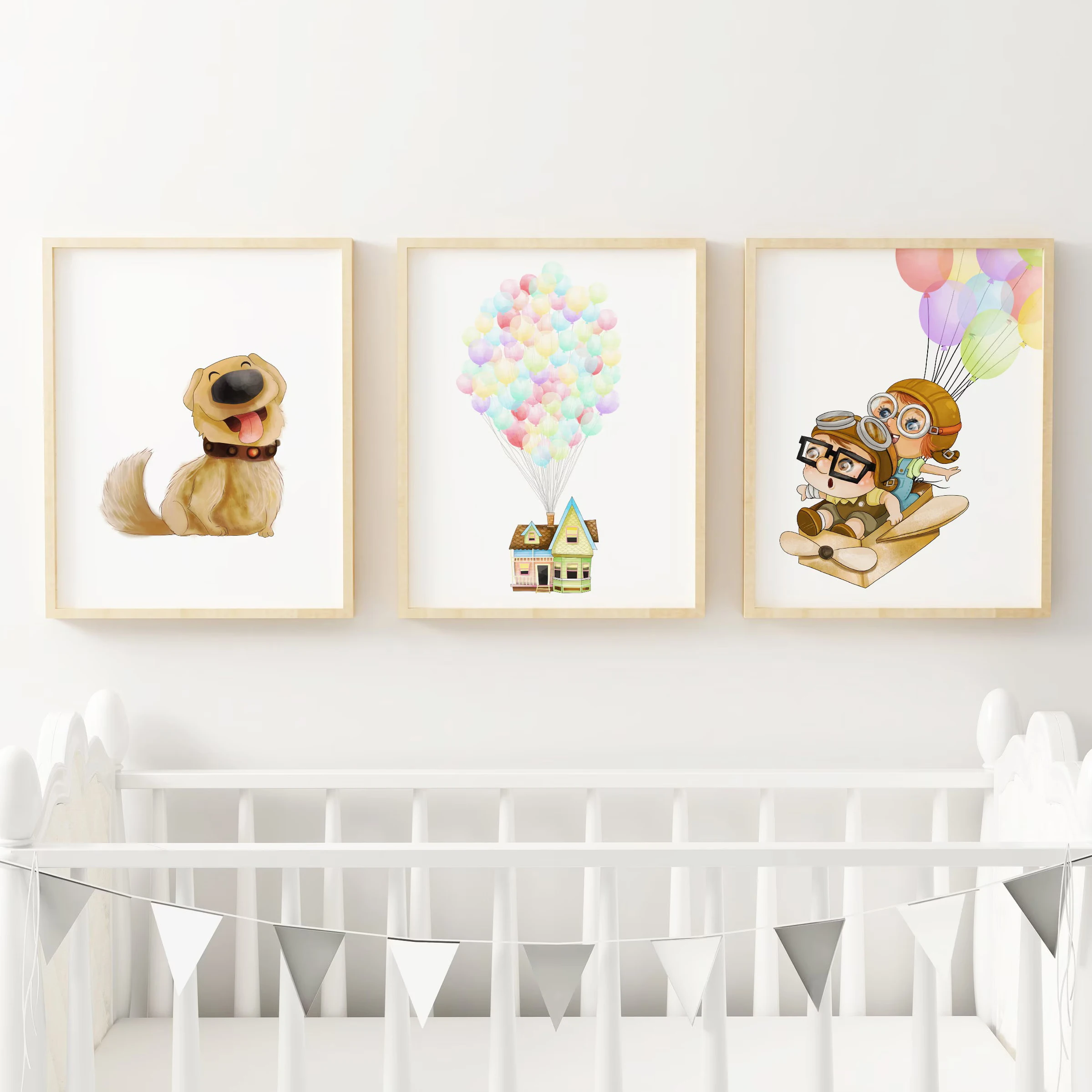 

Disney Up Movie Inspired Balloon Wall Art Prints for Boys and Girls Rooms Canvas Print Art Posters Home Decor Kids Gifts