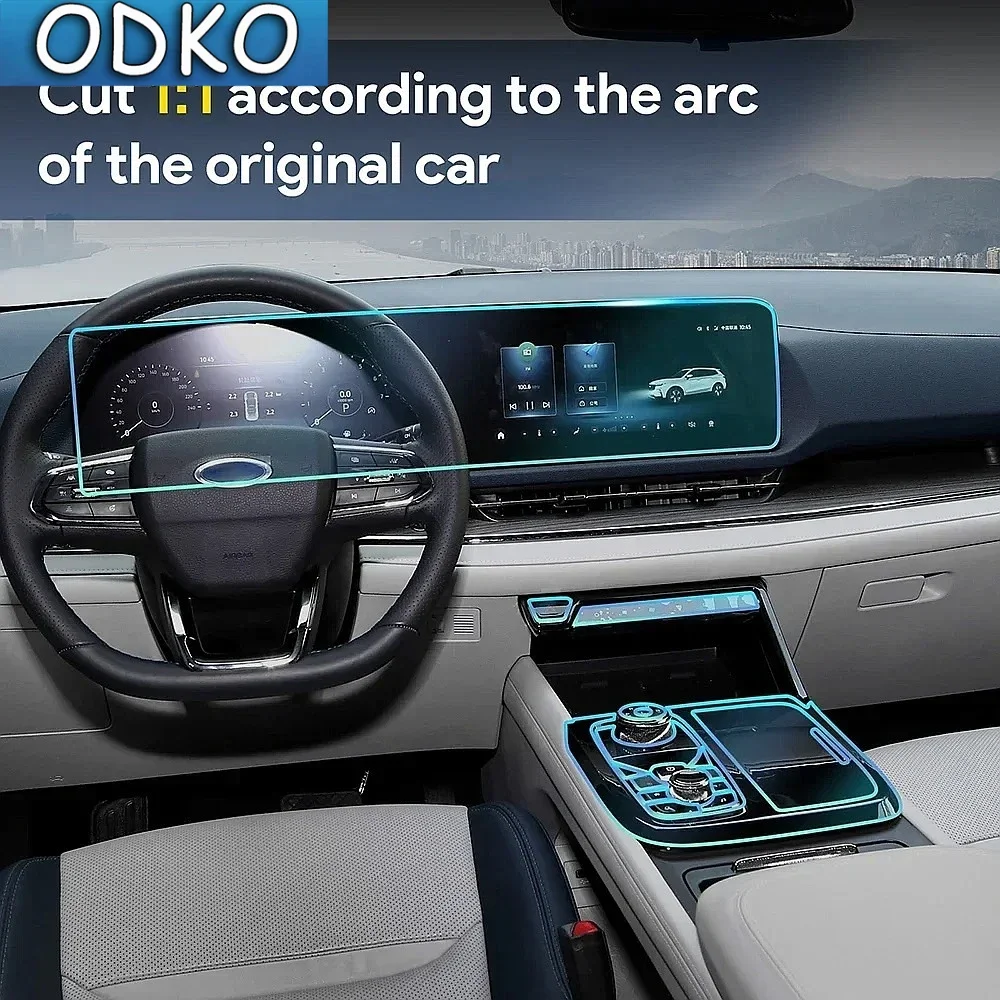 For Ford Territory 2024 2025 Equator Sport Car TPU Protective Interior Film Anti-scratch Center Console Screen Accessories