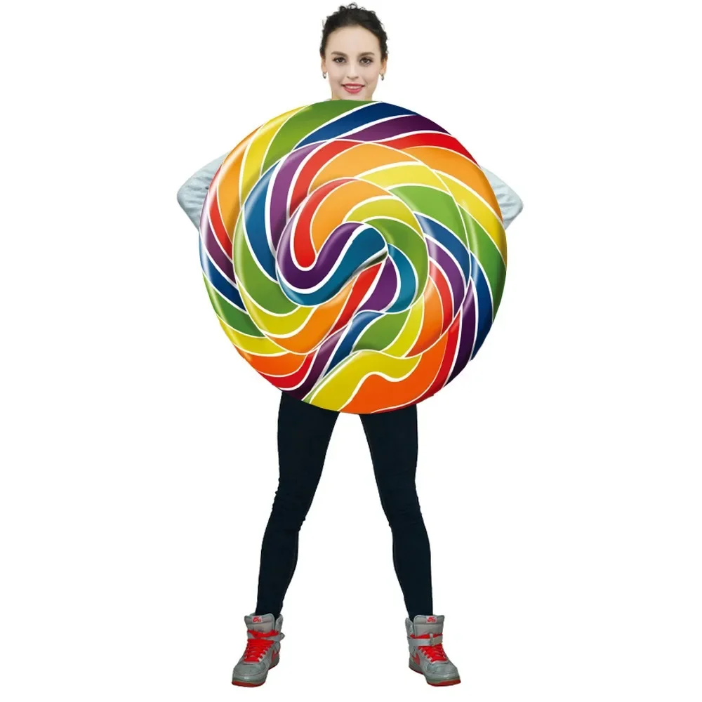 

Cosplay Costume Bobboard Candy Family Party Costume Candy Parent Child Adult Costume Funny Lollipop Carnival Role Playing