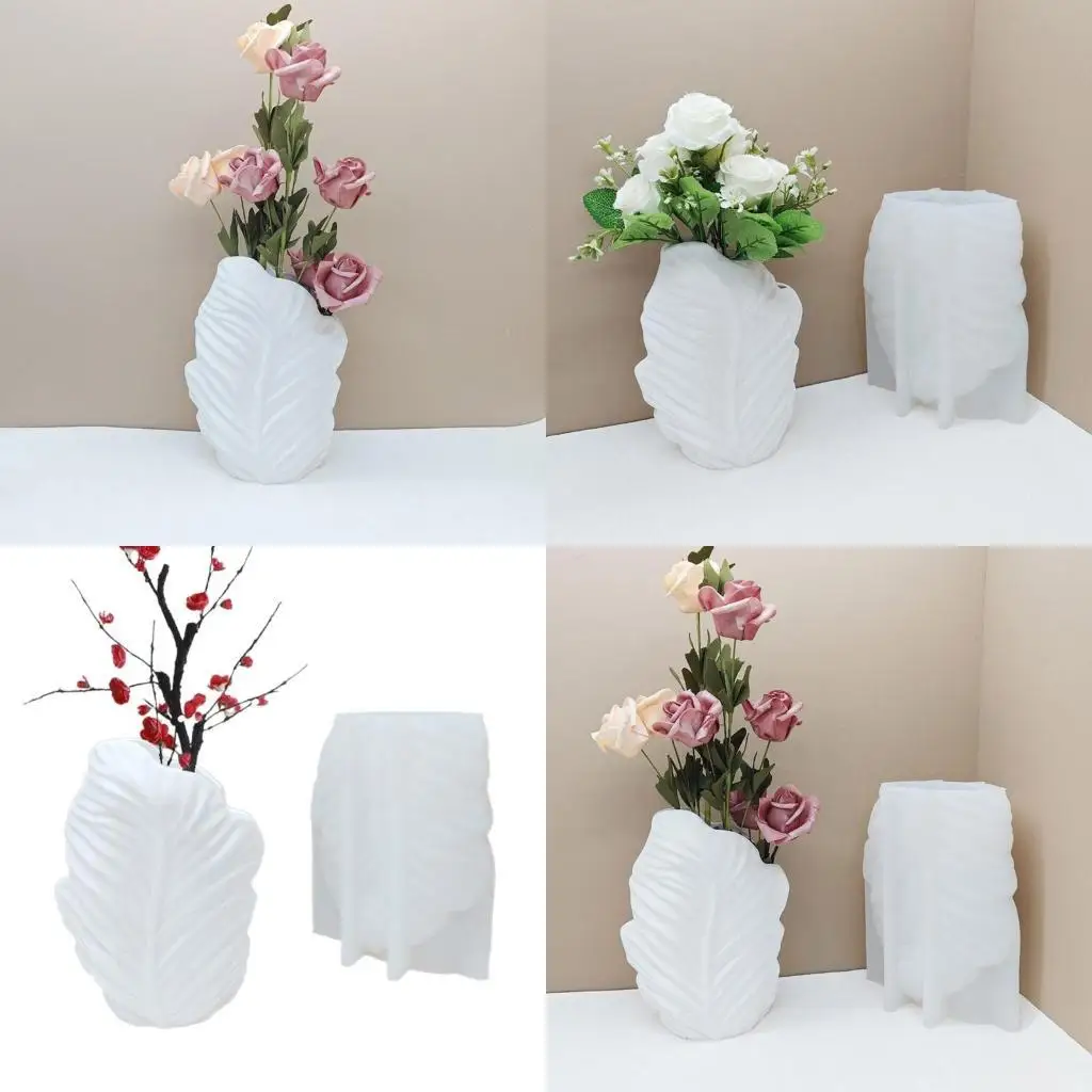 

J78F DIY Planter Vase Mould Pattern Cements Molds Silicone Material Suitable for DIY Hand-Making Flowerpot