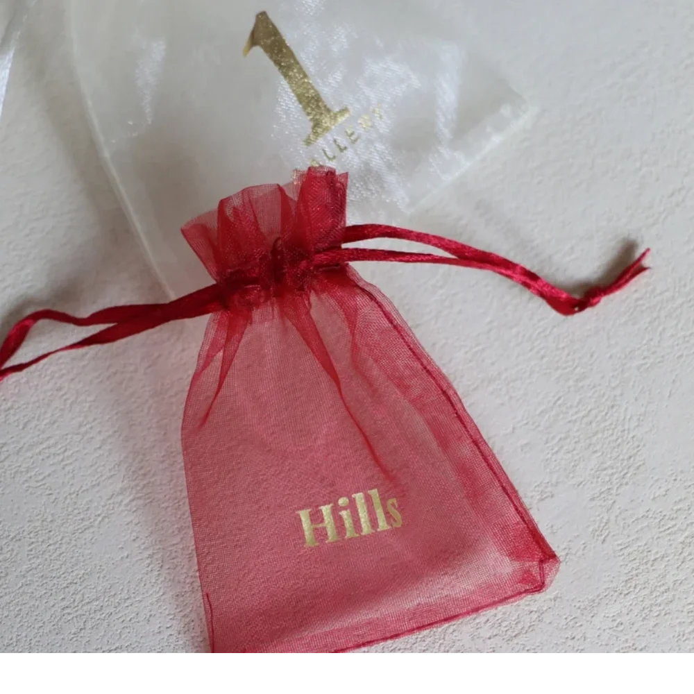 

25 pcs Custom Wedding Favor Bags,Logo Organza Mesh Bag,Jewelry Gift Bag,Name Satin Drawstring Organza Jewelry Pouch,Party Bags