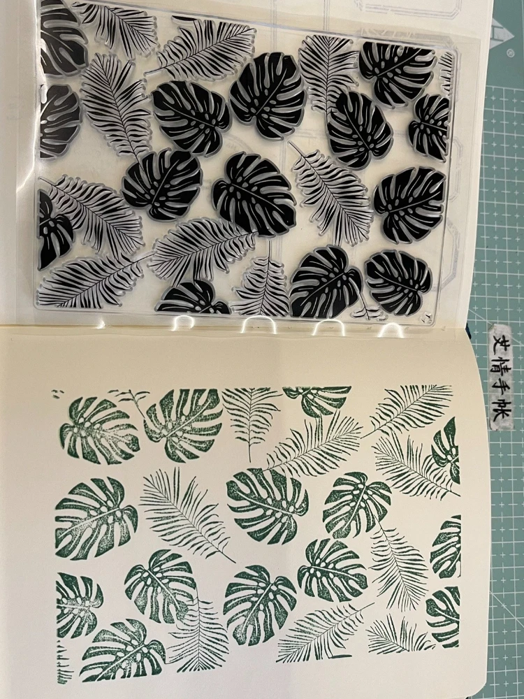 

1PC Leaf Plant Rubber Stamp - Clear Seals for Journaling Card Making DIY Scrapbooking Photo Notebook Handmade Crafts