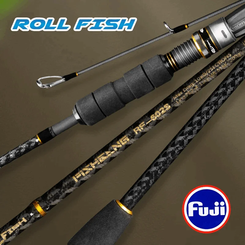 

ROLLFISH Ocean Boat Slow Jigging Rod Spinning Casting Carbon Fiber Lure Fishing Rod Saltwater Bass Fishing 1.68/1.8/1.98M