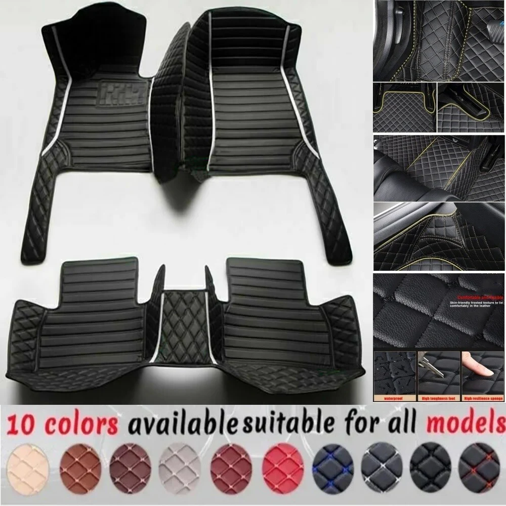 3D PU-leather Waterproof Custom Car Floor Mats For VW Phaeton 2002-2016 Years Auto Carpets Accessorie Coche Liners
