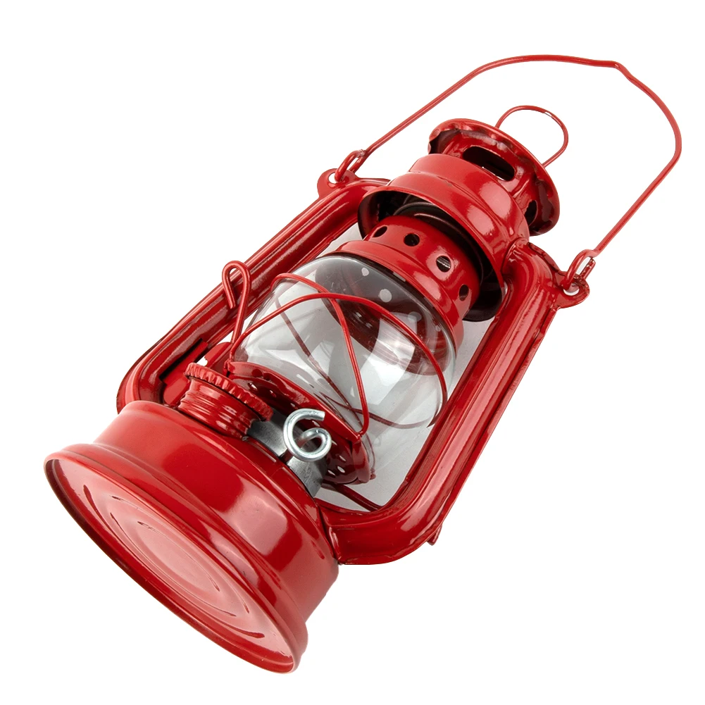 1pc Retro Style Petroleum Storm Lantern Metal Outdoor Portable Camping Lantern Lamp Kerosene Lamp Tent Light Atmosphere Light
