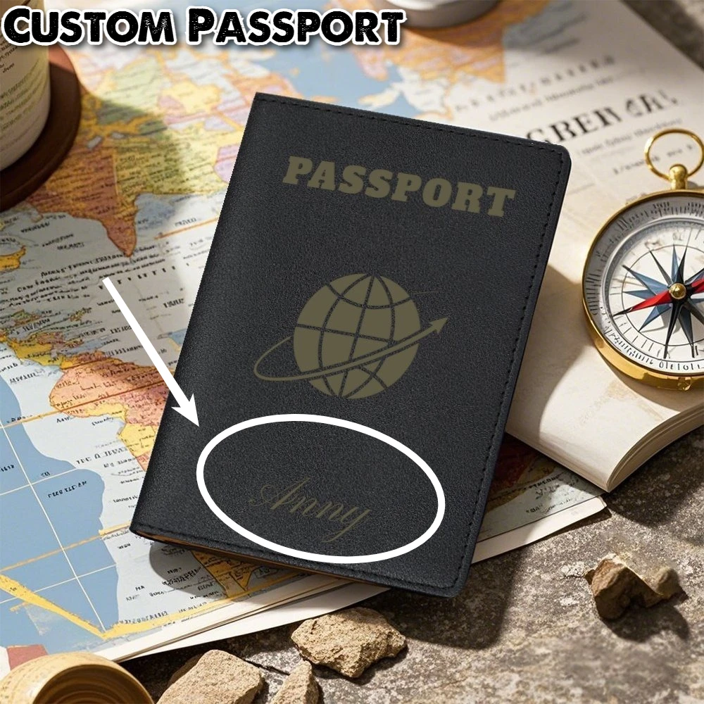 

Custom Passport Cover Passport Holder World Map Organizer Protective Card Case Credit Card Holder ID Document Passport Wallet
