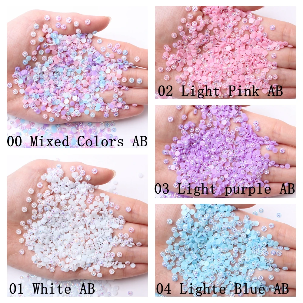 4mm ca. 1000 stücke Farbe Harz ab Sonne Blume Diamant flache Rückseite Gelee Patch Zubehör DIY Schönheit Make-up Material liefert