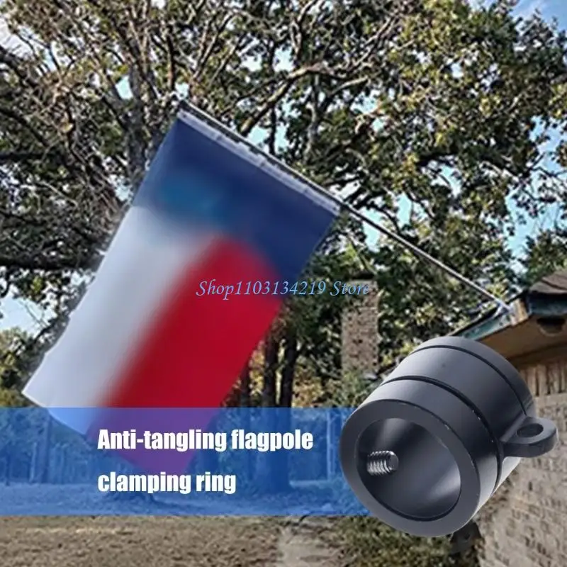 N5KC Rotating Flag Poles Rings For 0.8-1.01in Diameter Poles Easy Installation 2PCS