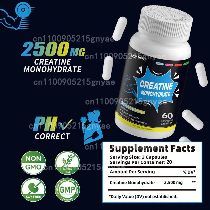 Creatine Monohydrate - Improves Athletic Performance, Strength, Endurance and Muscle Building