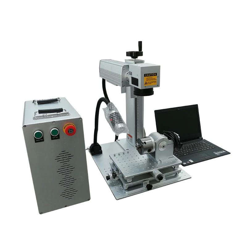 

Rotary axis included 30W 50W Fiber marking machine engraving machine label printer