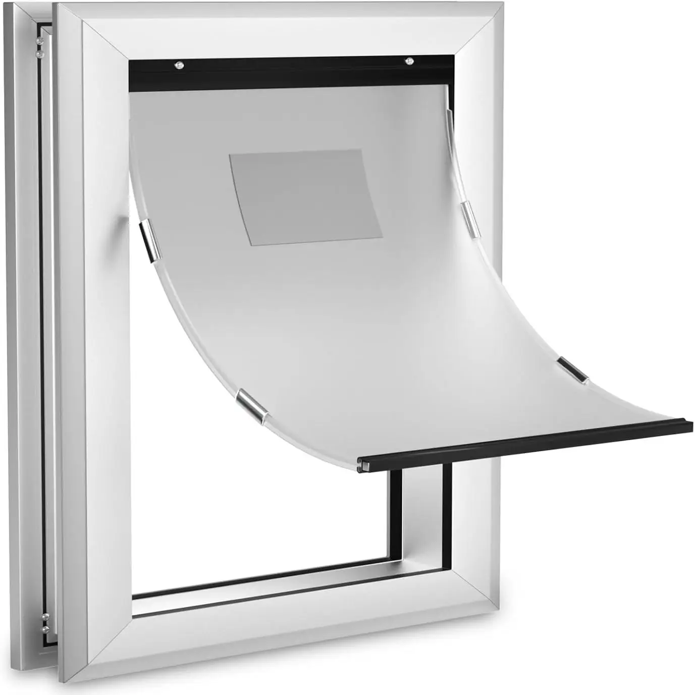 

Extra Large Aluminum Alloy Pet Door Silent Lockable Two Way Dog Door for Villa Free Entry Exit