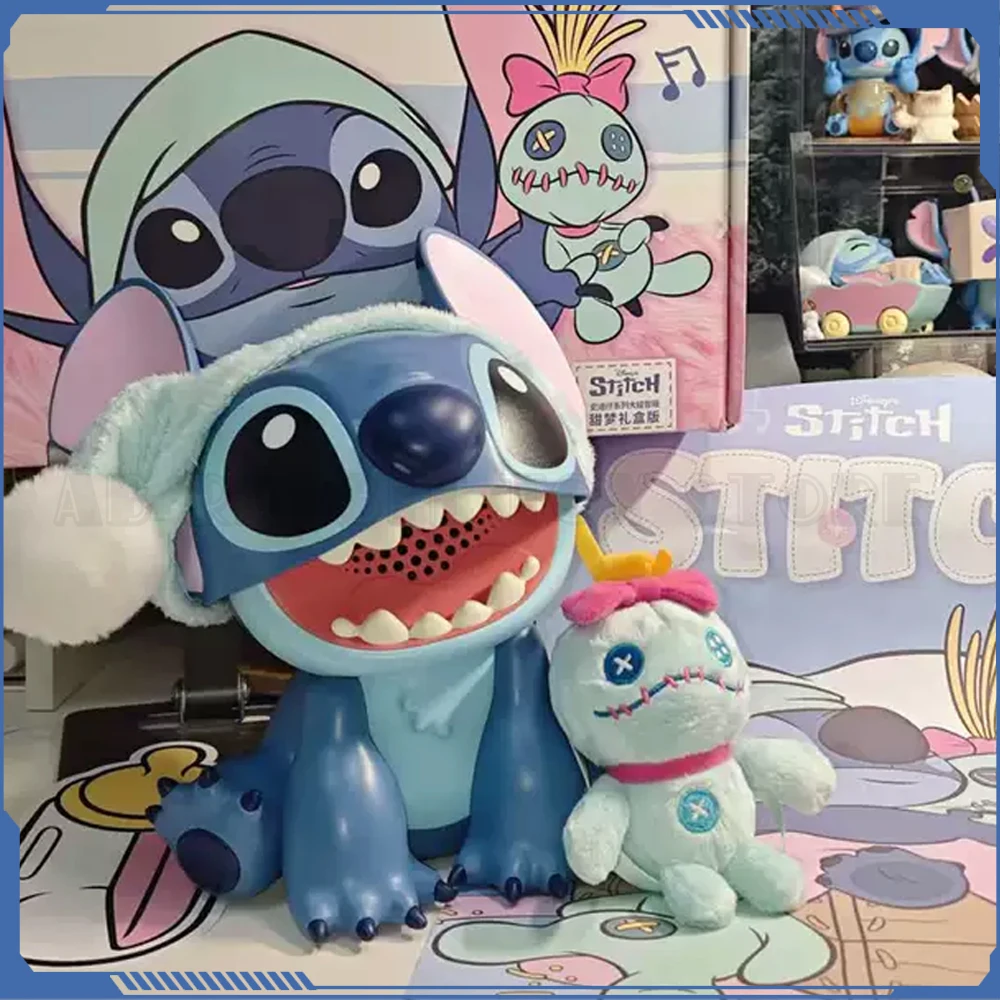 

Lilo & Stitch Anime Figure Stitch Sound System Cute Small Bluetooth Speake Collection Model Ornament Toy Birthday Christmas Gift