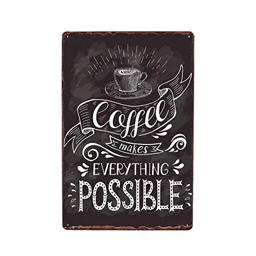 

Life Quotes About Coffee Retro Metal Plaque Vintage Tin Sign Cafe Bar Pub Poster Wall Decor Metal Tin Sign 8x12 Inch aasd-98