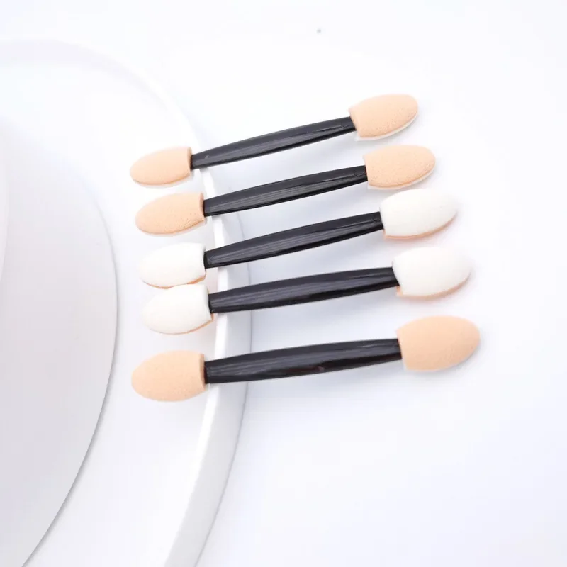 30/50Pcs Double Ended Sponge Nail Powder Brush Eyeshadow Sponge Sticks Chrome Pigment Pen Applicator Portable Makeup Tools