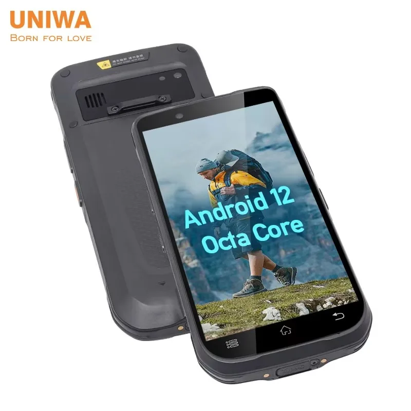 UNIWA Rugged Smartphones 6Inch IPS Octa Core 4GB+64GB Android 12 M600 4G Mobile Phone NFC Waterpfoof Handheld Pad 4850mAh 13MP