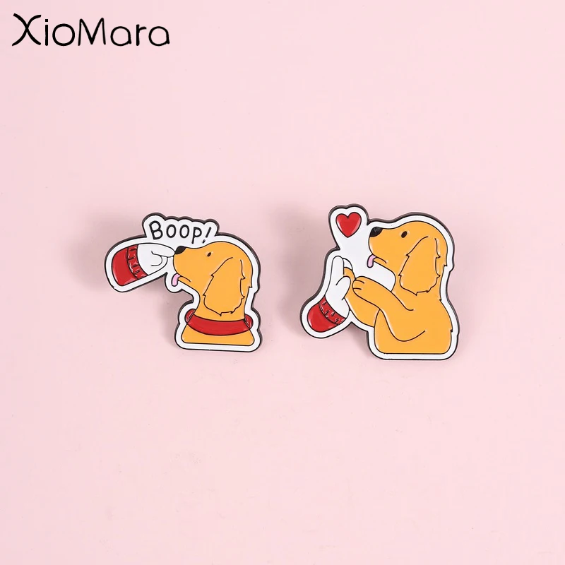 Cute Healing Animal Interactive Pin,Fun Pet Interactive Action Badge,Fashion Clothes Accessory,Neutral Design,Gift for Friend