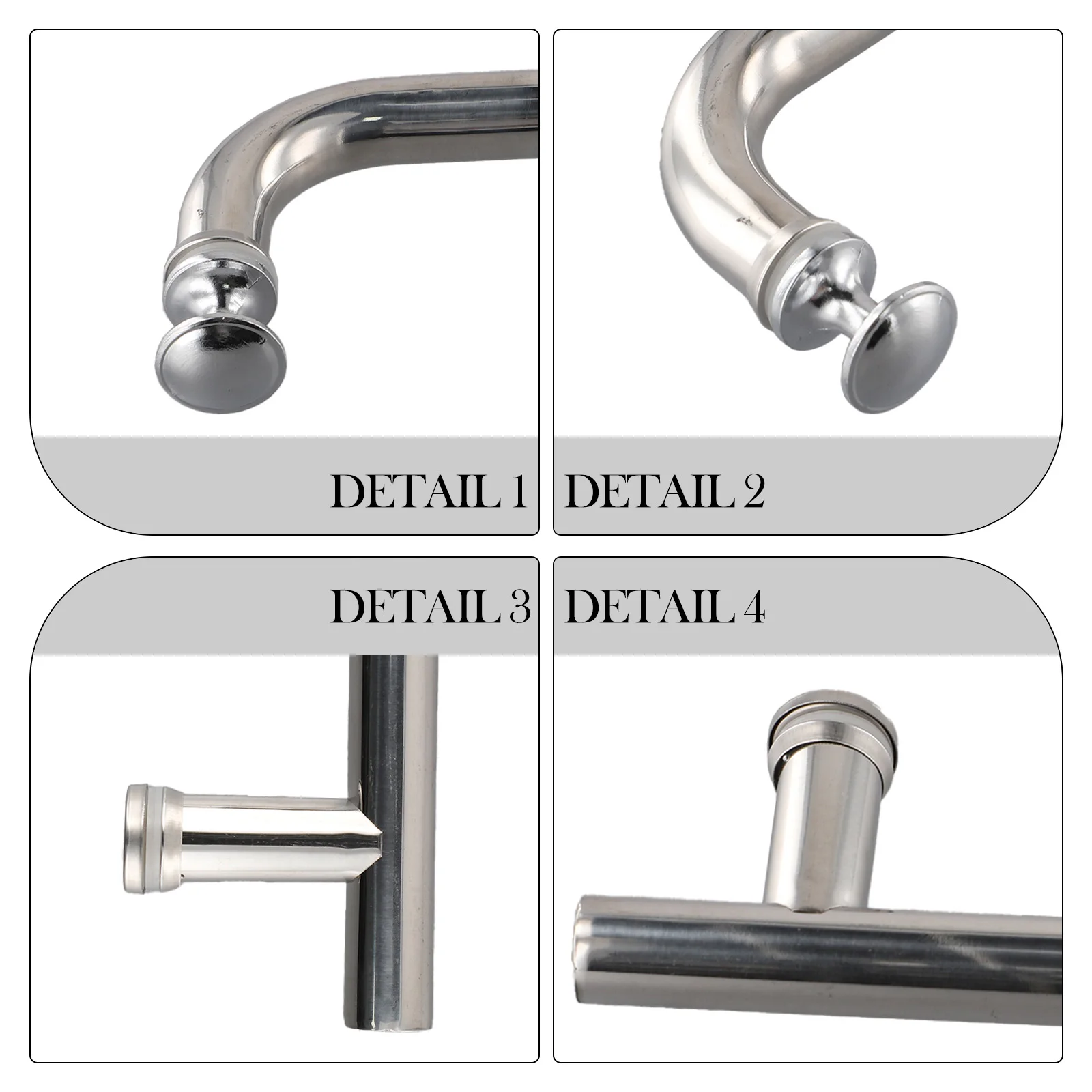 Door Hardware Accessory Bathroom Glass Door Handle Modern Design Rust Resistant Wear And Tear Resistant Bathroom Kitchen