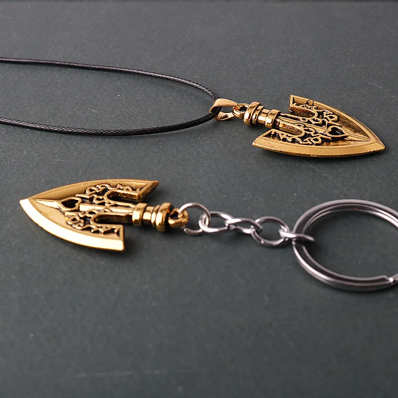 New Anime JOJOS BIZARRE ADVENTURE Necklaces Kujo Jotaro Arrow Metal Pendant Chain Choker keychain Charm Gifts Jewelry collares