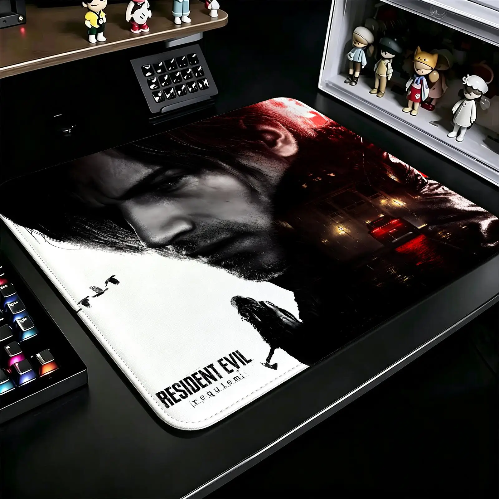 Compact S/M/L E‑Sports Pad, Tough Stitched Border for Lightweight Portable Laptop and Office Gaming Resident Evil Mouse Pad