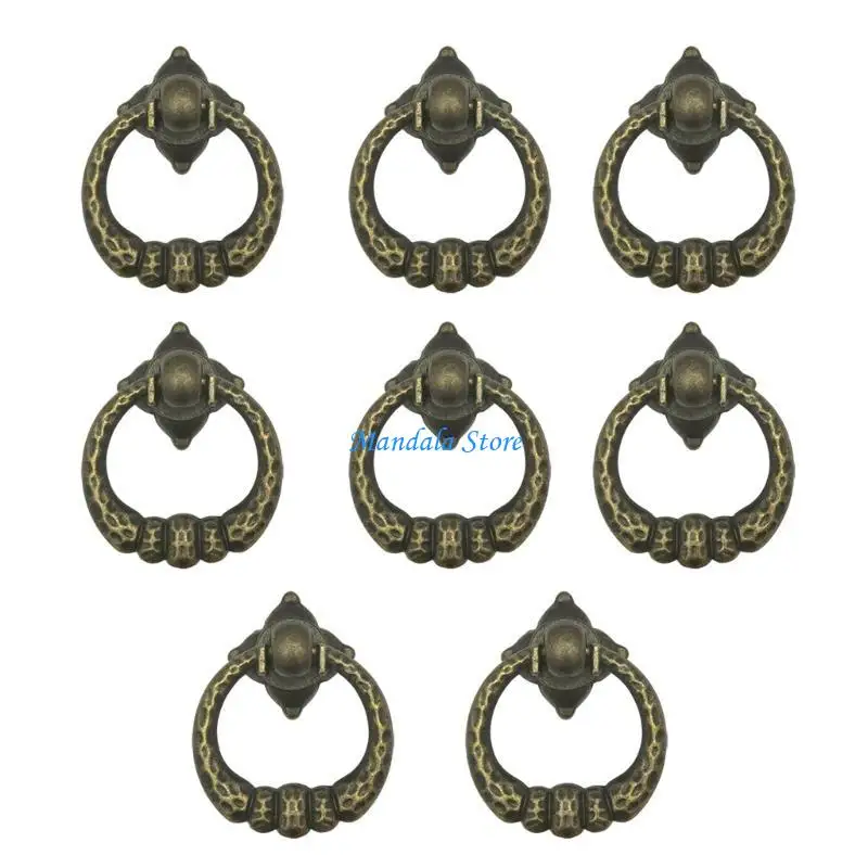 

U2JC Drawer Handles Essential Cabinet Fittings Retro Wardrobe Pull Decorative Handle Knobs Vintage Cabinet Handle for Home