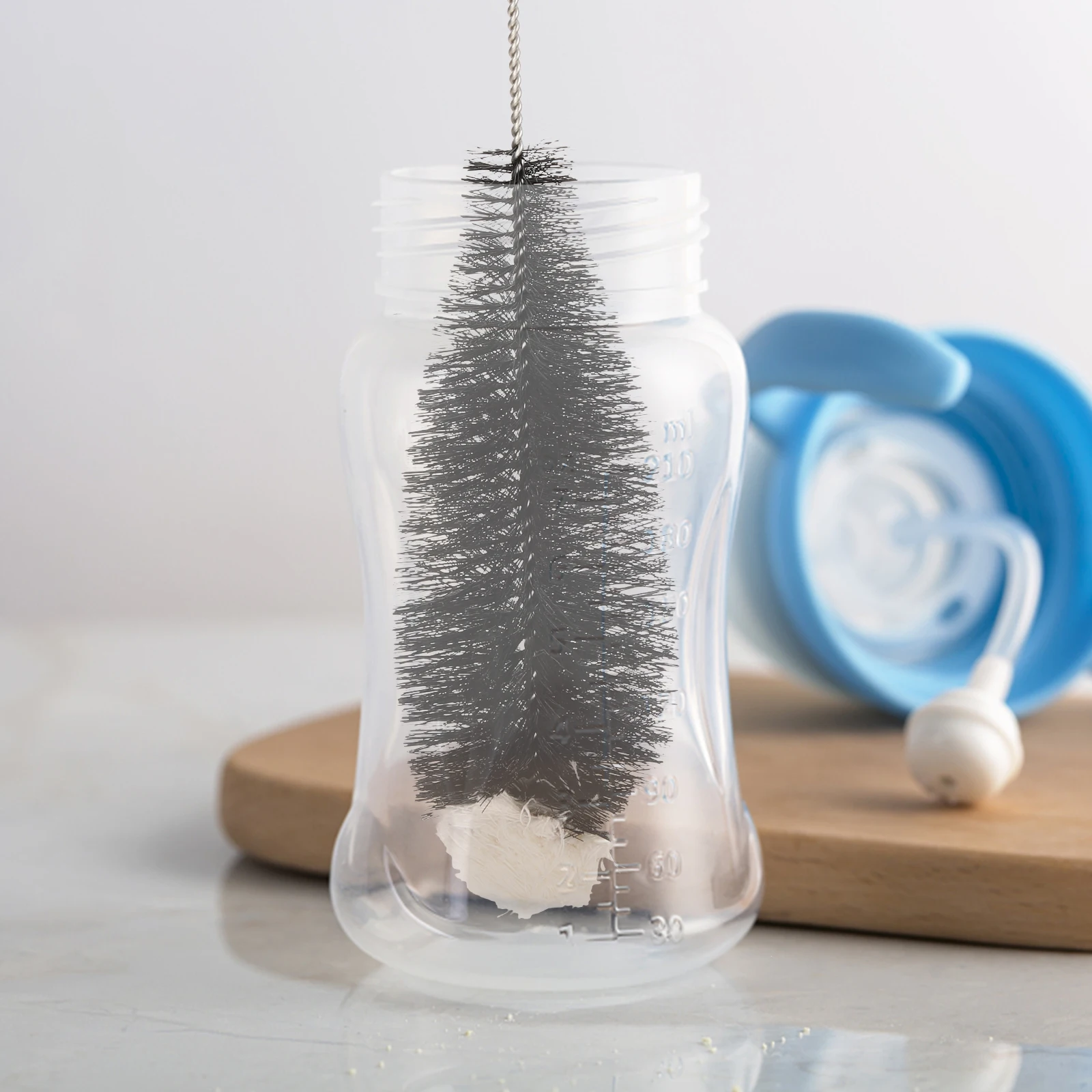 

2pcs Bottle Cleaning Brush Set Long H Water Cup Jug Scrubber Pitcher Cleaner Glass Jar Vase Milk Blender Coffee Pot